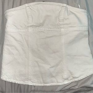 Zara Cream Strapless Blouse